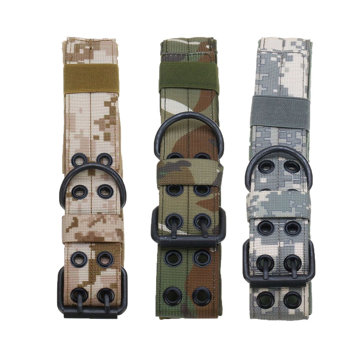 L-Tactical-Military-Adjustable-Dog-Training-Collar-Nylon-Leash-wMetal-Buckle-1393986