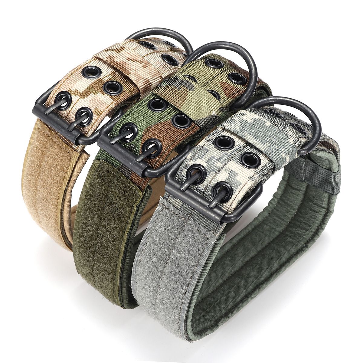 M-Tactical-Military-Adjustable-Dog-Training-Collar-Nylon-Leash-wMetal-Buckle-1393987