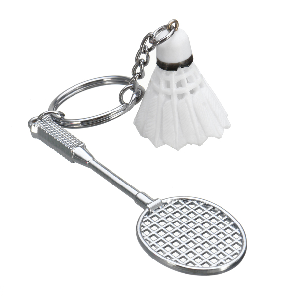 Mini-Badminton-Racket-And-balls-Sports-Keyring-Pendant-Keyfob-Keychain-1162219