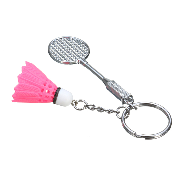 Mini-Badminton-Racket-And-balls-Sports-Keyring-Pendant-Keyfob-Keychain-1162219