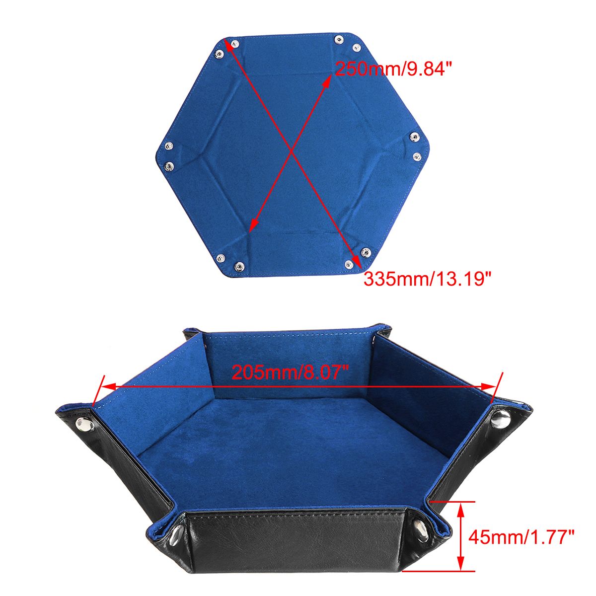 Multisided-Dices-Set-Holder-Polyhedral-Dices-Blue-PU-Leather-Tray-for-RPG-1373172