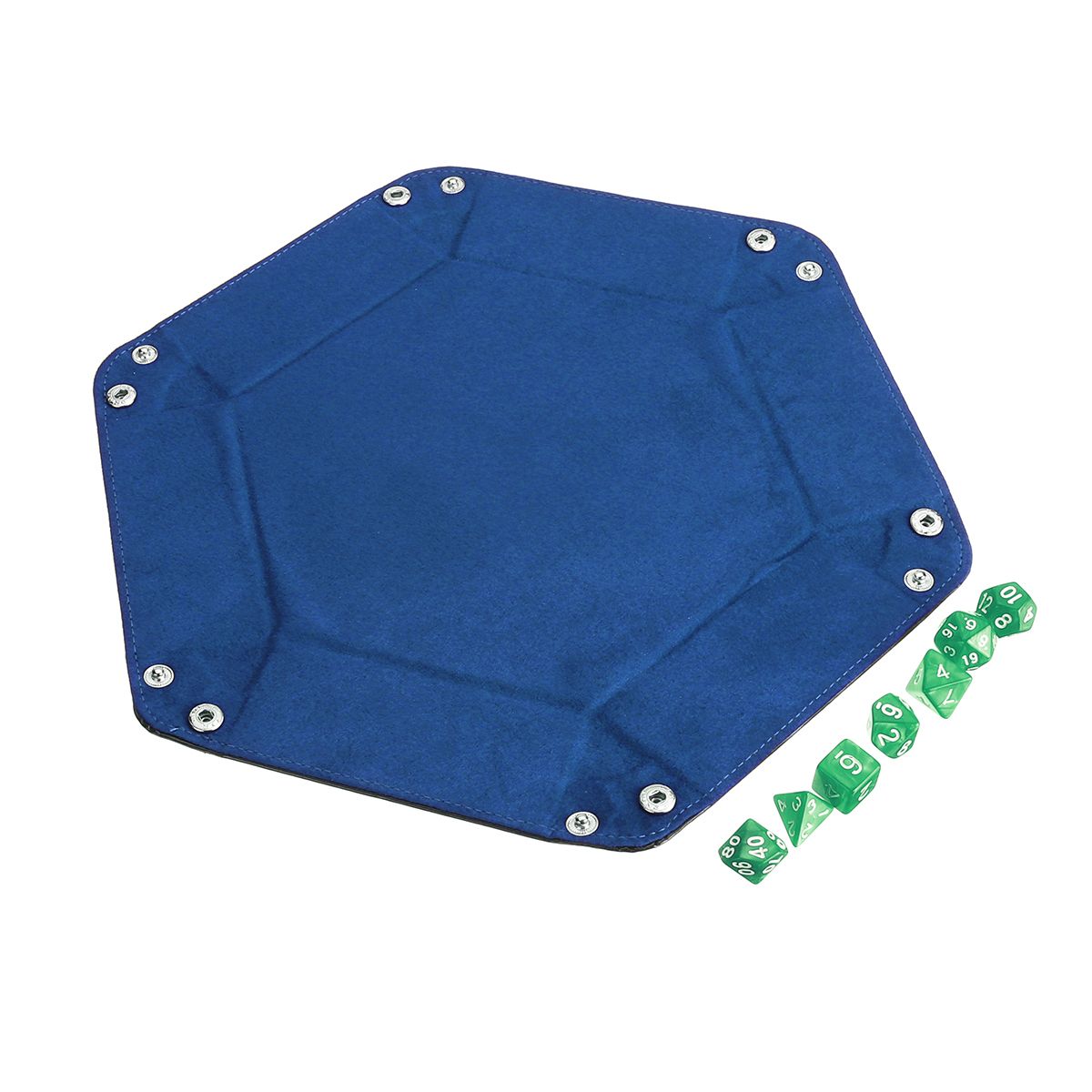 Multisided-Dices-Set-Holder-Polyhedral-Dices-Blue-PU-Leather-Tray-for-RPG-1373172