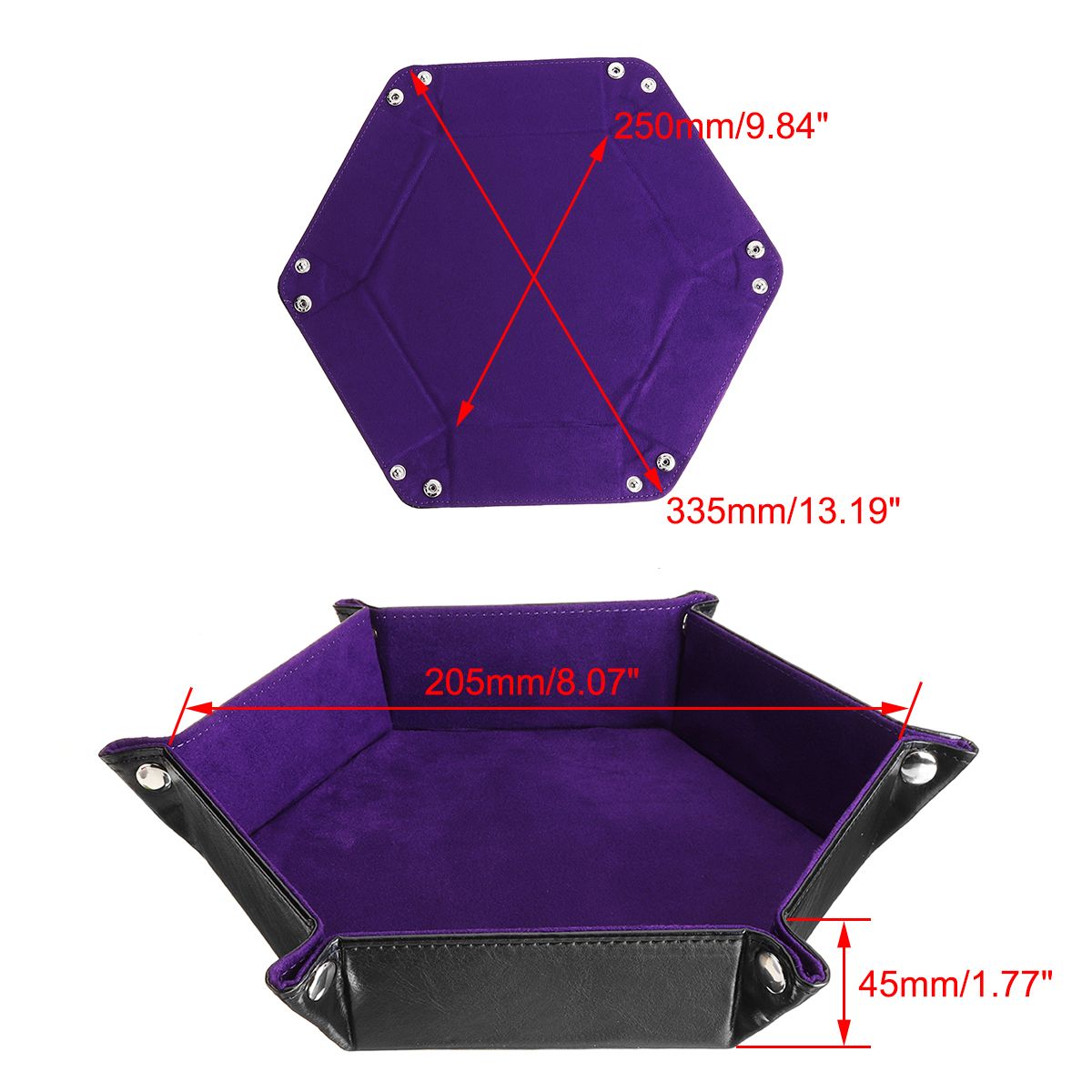 Multisided-Dices-Set-Holder-Polyhedral-Dices-Purple-PU-Leather-Tray-for-RPG-1373171