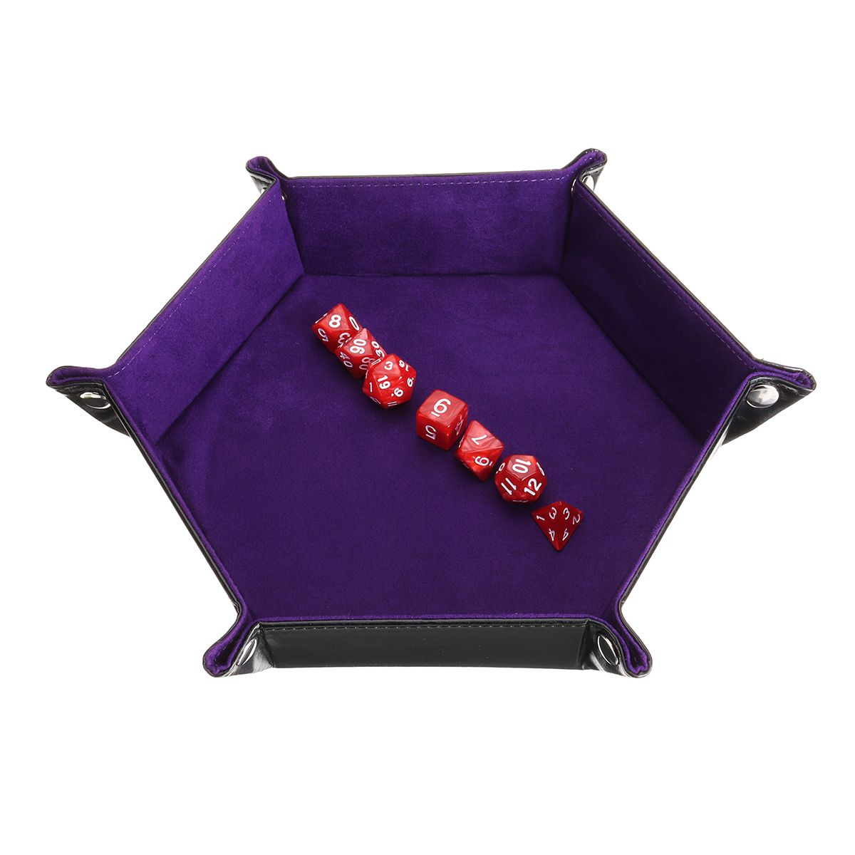 Multisided-Dices-Set-Holder-Polyhedral-Dices-Purple-PU-Leather-Tray-for-RPG-1373171