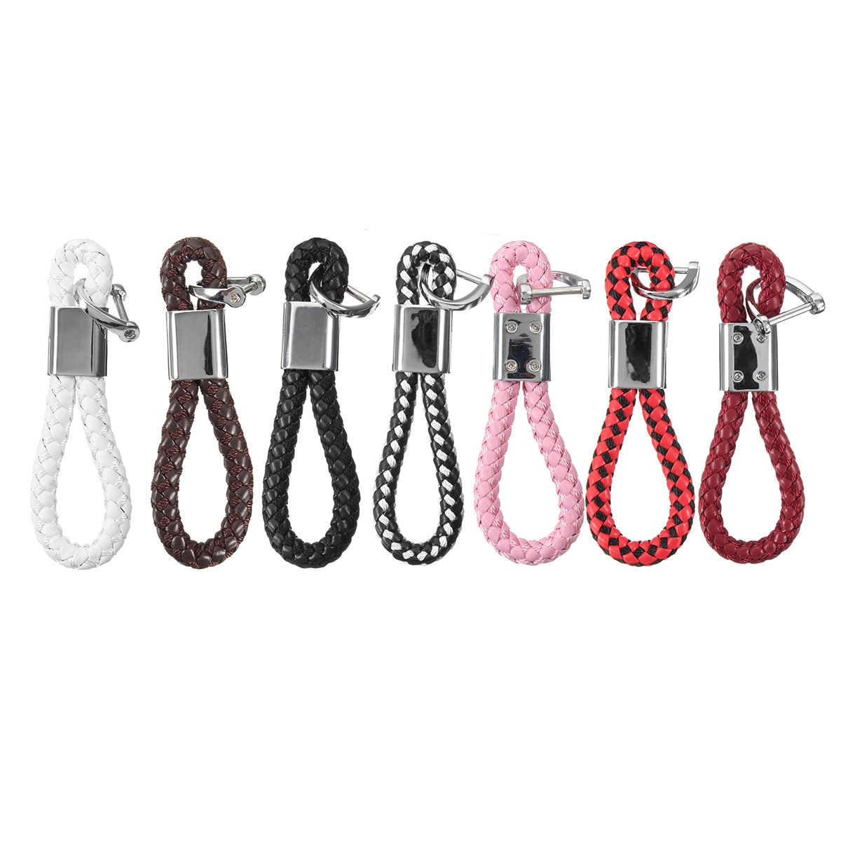 PU-Leather-Braided-Strap-Key-Chain-Stainless-Key-ring-7-Different-Colors-1191604