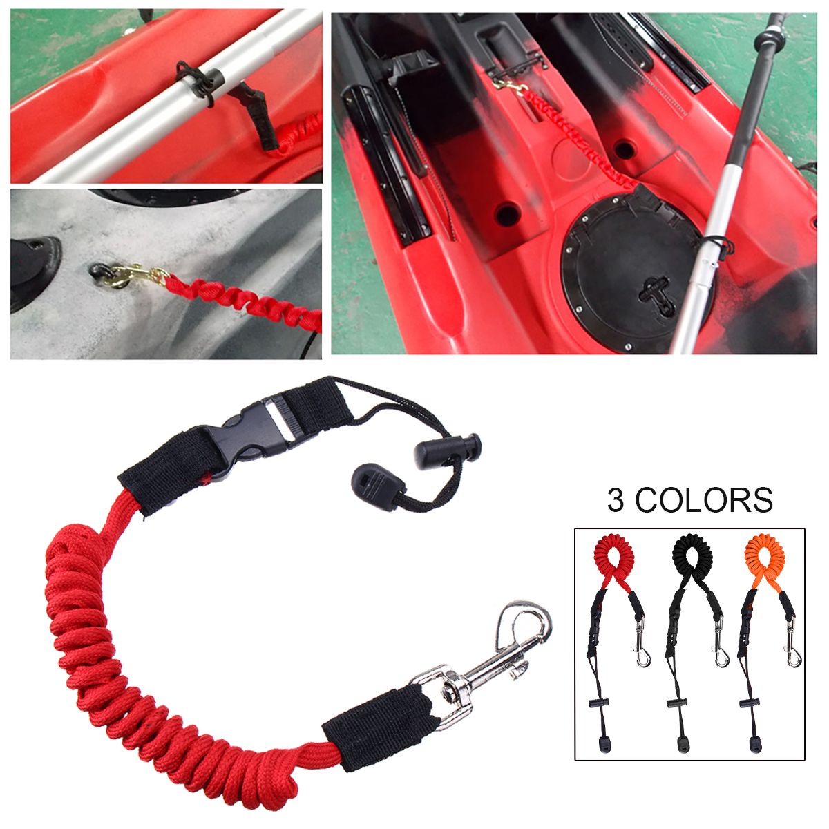 Portable-Safety-Kayak-Canoe-Boat-Paddle-Leash-Elastic-Fishing-Rod-Coiled-Lanyard-Tie-Rope-1547253
