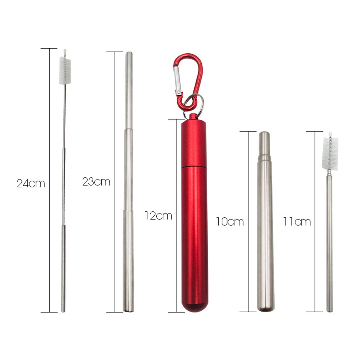Reusable-Collapsible-Straw-with-Case-amp-Brush-Retractable-Stainless-Steel-Metal-Drinking-Straws-1626029