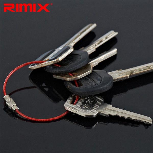 Rimix-Stainless-Steel-PVC-Insulated-Rubber-Overstretches-Wire-Circle-Colorful-Keychain-Key-Ring-1000600