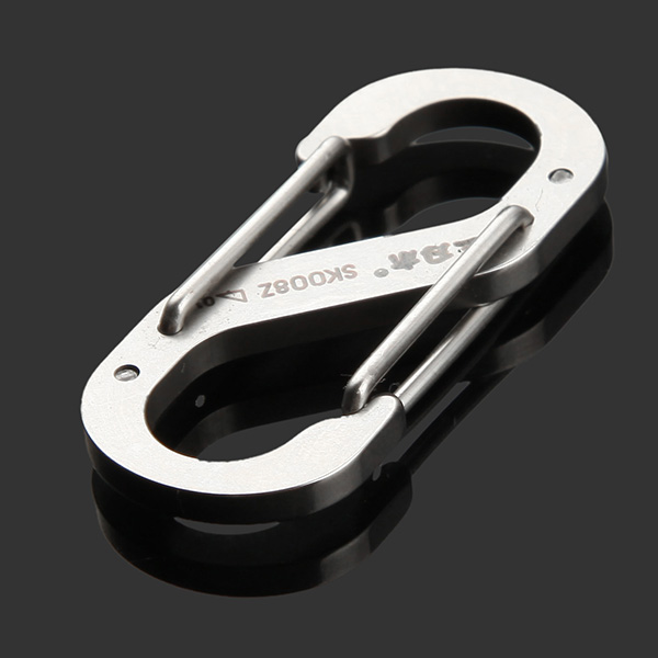 Sanrenmu-SK008D-Number-Eight-Stainless-Steel-Carabiner-Tool-Key-Chain-Lucky-1000624