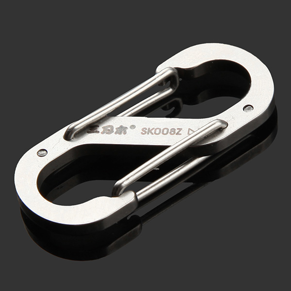 Sanrenmu-SK008D-Number-Eight-Stainless-Steel-Carabiner-Tool-Key-Chain-Lucky-1000624