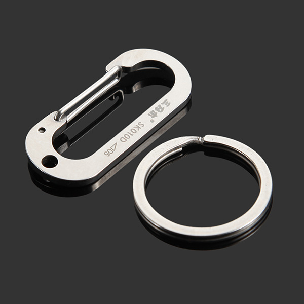 Sanrenmu-SK010D-Number-Zero-Stainless-Steel-Carabiner-Tool-Key-Chain-Lucky-1000632