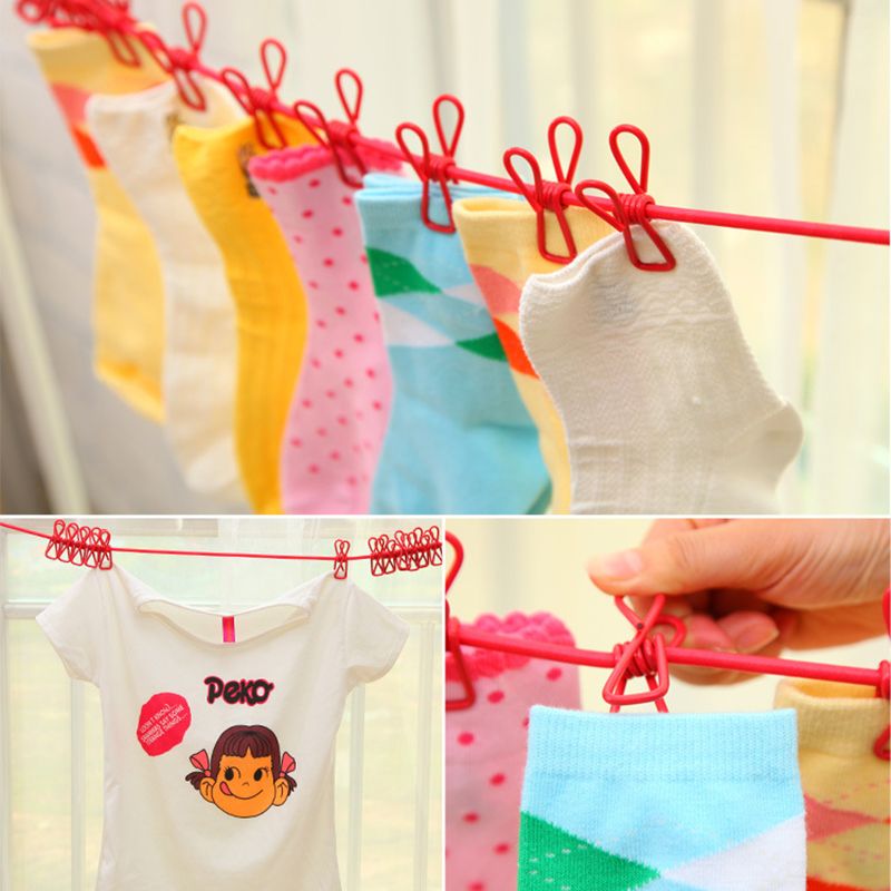Stretchy-Portable-Clothesline-with-12Clamp-Clip-2Hooks-Laundry-Hanger-Windproof-1624310
