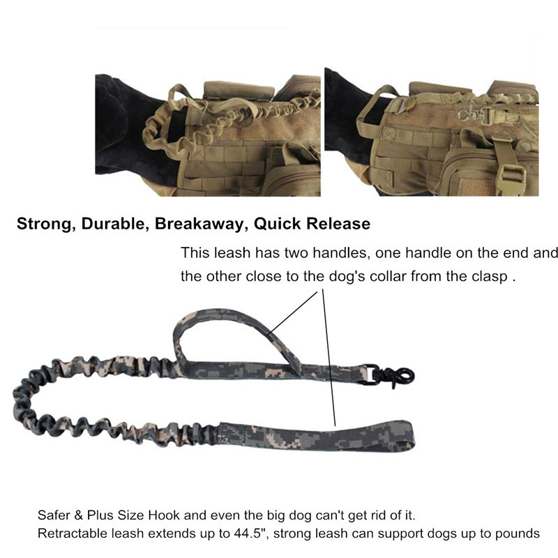 Tactical-Police-K9-Dog-Training-Leash-Elastic-Bungee-1000D-Military-Dog-Traction-Rope-1171414