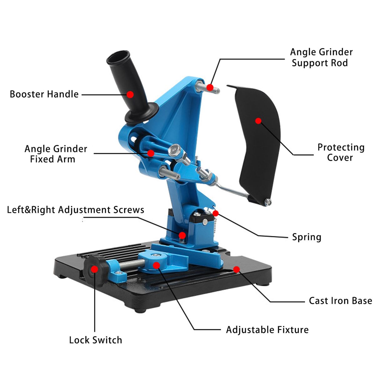 100-125-45deg-Angle-Grinder-Stand-Cutter-30mm-Depth-Support-Holder-Bracket-Holder-1624142