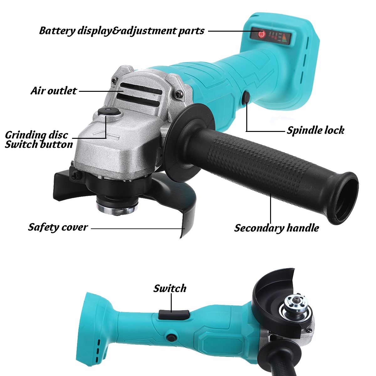 125mm-Cordless-Brushless-Angle-Grinder-Polishing-Grinding-Tool-For-Makita-18V-Battery-1746970