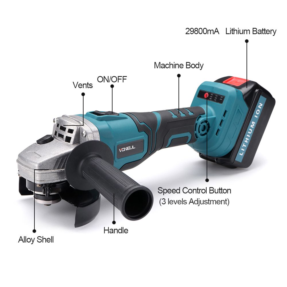 128tv-29800mA-Electric-Angle-Grinder-Cordless-Polisher-Polishing-Machine-Cutting-Tool-1361346