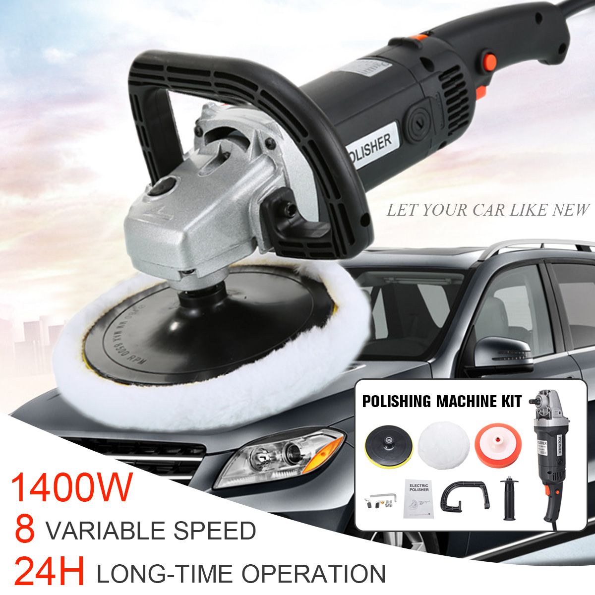1400W-Electric-8-Variable-Speed-Car-Polisher-Buffer-Waxer-Sander-Detail-Polishing-Machine-1505720