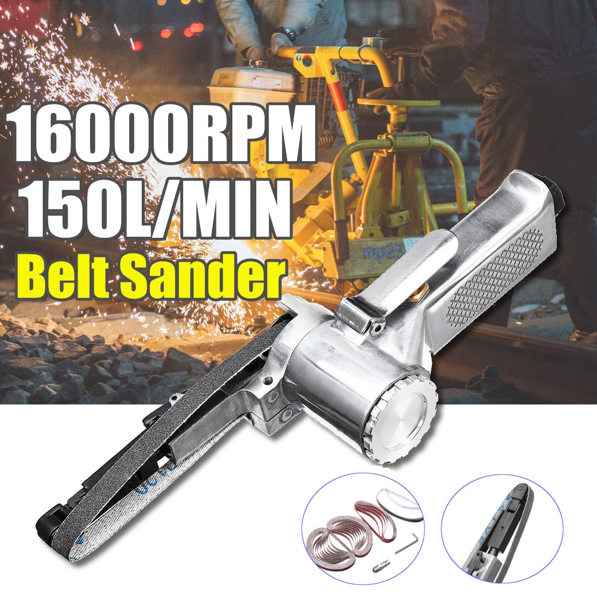 16000RPM-150LMIN-Air-Belt-Sander-330-x-10mm-Belt-Pneumatic-Grinder-Polishing-Machine-W-25-Belts-1416413