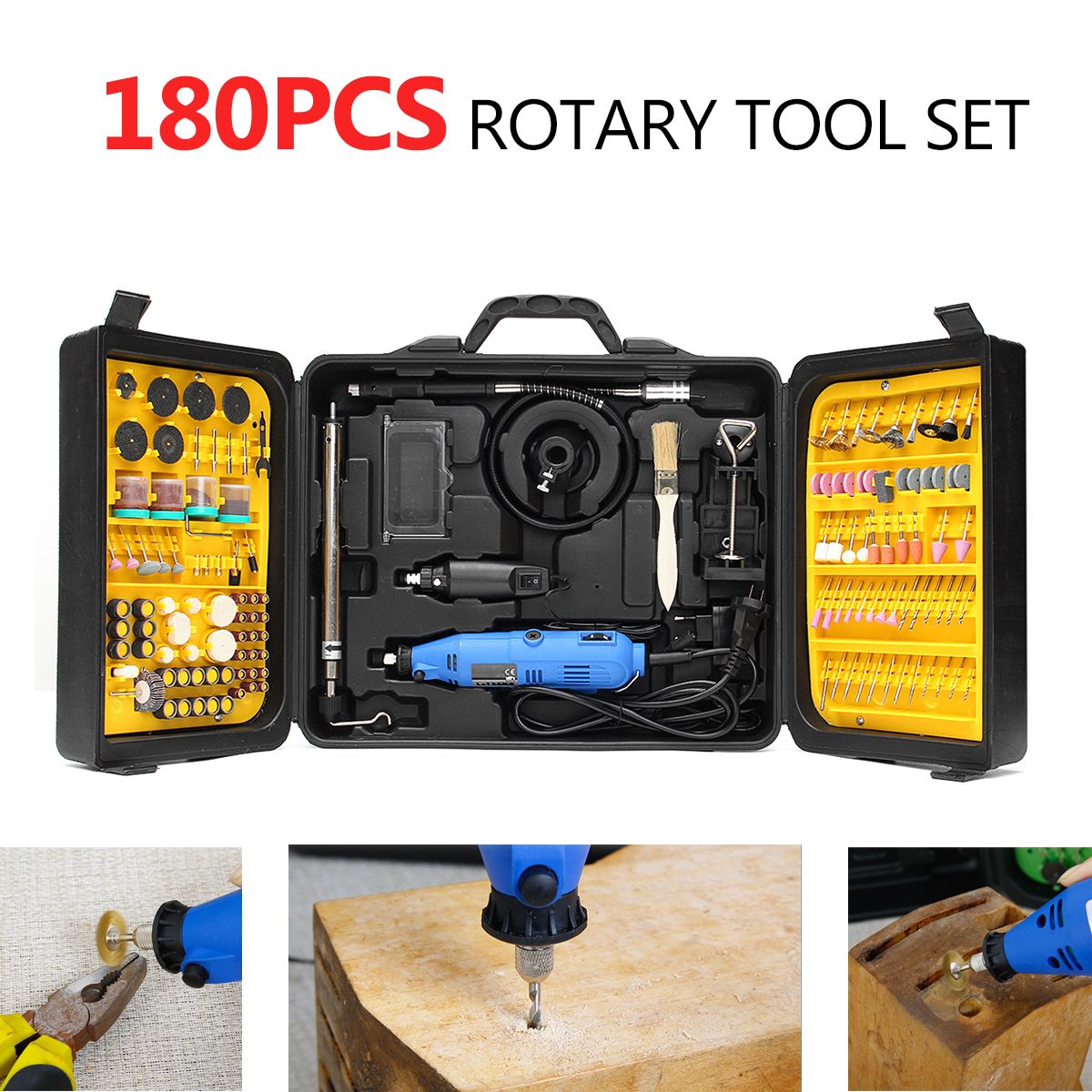 180Pcs-Mini-Drill-Double-Electric-Grinder-Rotary-Tools-Grinding-Polisher-with-Accessories-Set-1305598