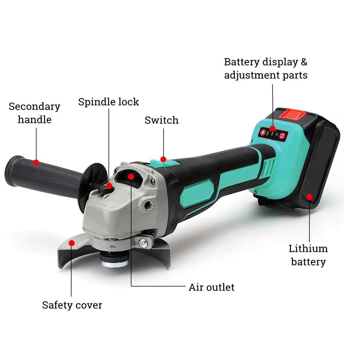 188VF218VF-Brushless-Cordless-Angle-Grinder-Electric-Power-Polishing-Cutting-W-1-or-2-Li-ion-Battery-1431416