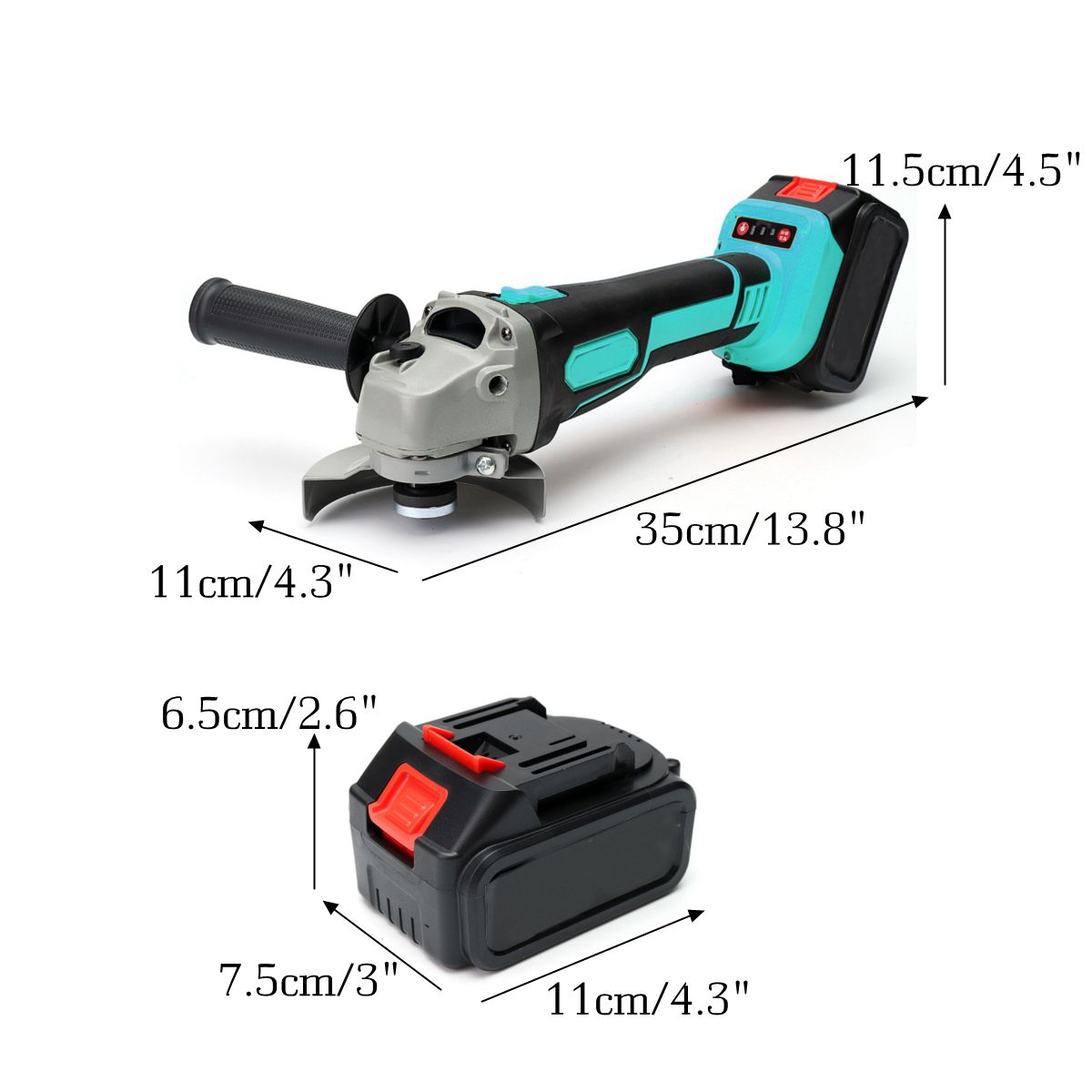 188VF218VF-Brushless-Cordless-Angle-Grinder-Electric-Power-Polishing-Cutting-W-1-or-2-Li-ion-Battery-1431416