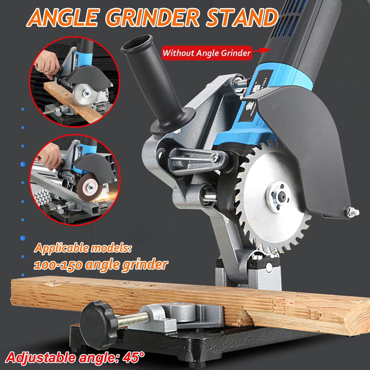 45deg-Angle-Grinder-Stand-Cast-Support-Iron-Base-Angle-Bracket-Holder-Adjustable-1562801