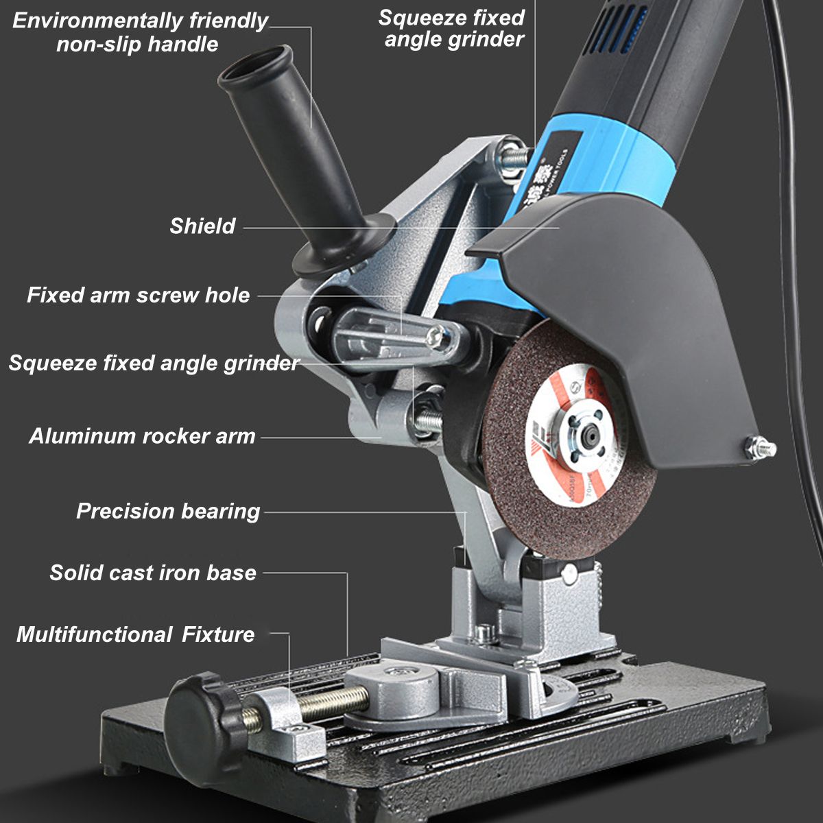 45deg-Angle-Grinder-Stand-Cast-Support-Iron-Base-Angle-Bracket-Holder-Adjustable-1562801