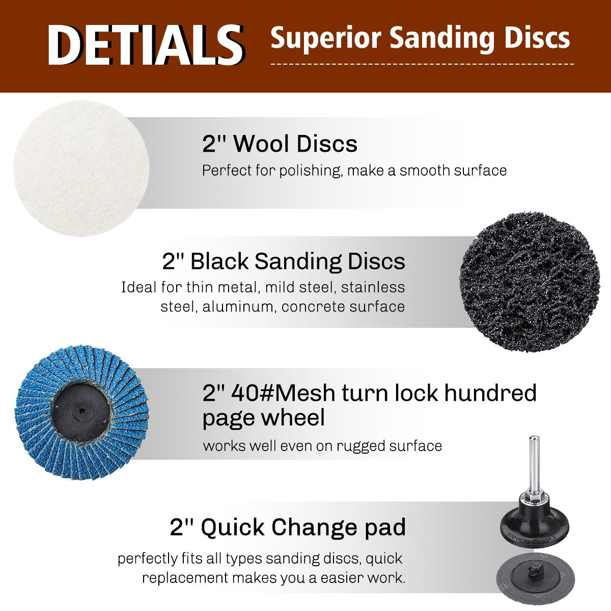 70pcs-Sanding-Discs-Set-2-Type-R-Roll-Lock-Discs-Pads-Sanding-Abrasives-US-1729637