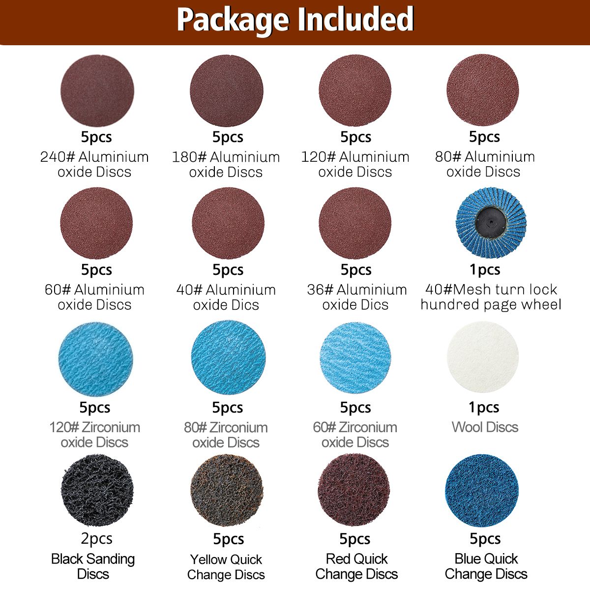 70pcs-Sanding-Discs-Set-2-Type-R-Roll-Lock-Discs-Pads-Sanding-Abrasives-US-1729637