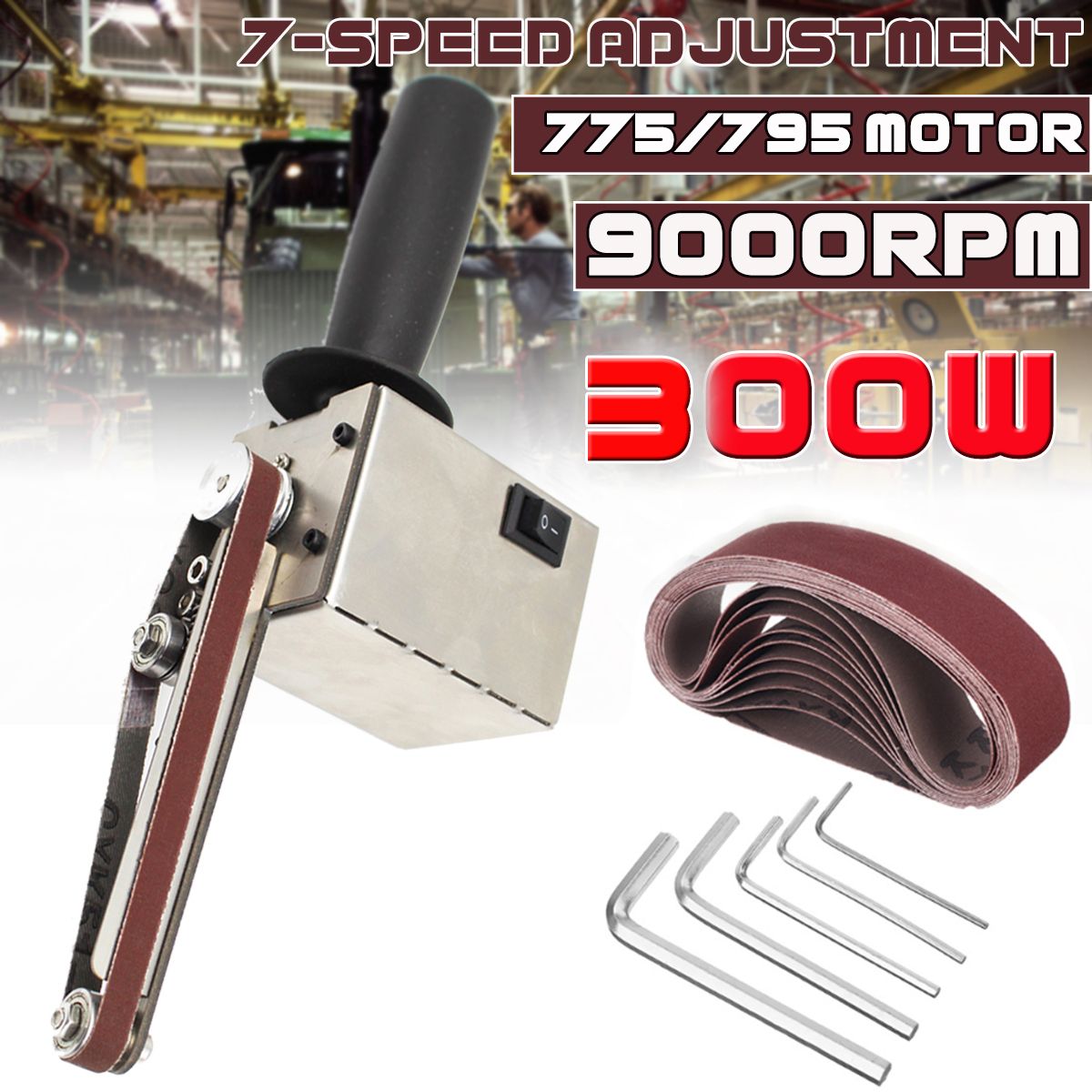 9000RPM-7-Speed-Regulated-Belt-Machine-300W-Mini-Handheld-Stainless-Steel-Polishing-Belt-Sander-Wood-1601991