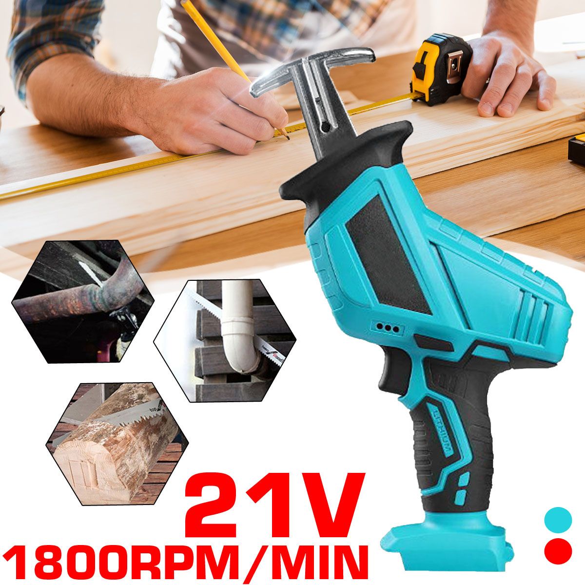 0-1800RPM-21V-Cordless-Reciprocating-Saw--Multifunctional-Electric-Saw-With-4-Blades-1715363