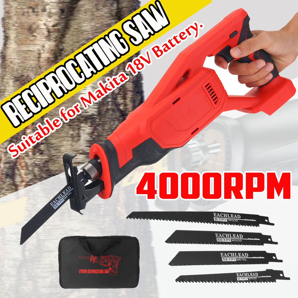 18V-Red-Electric-Reciprocating-Saw-Variable-Speed-Cordless-Wood-Metal-Cutting-Power-Tools-Set-1716395