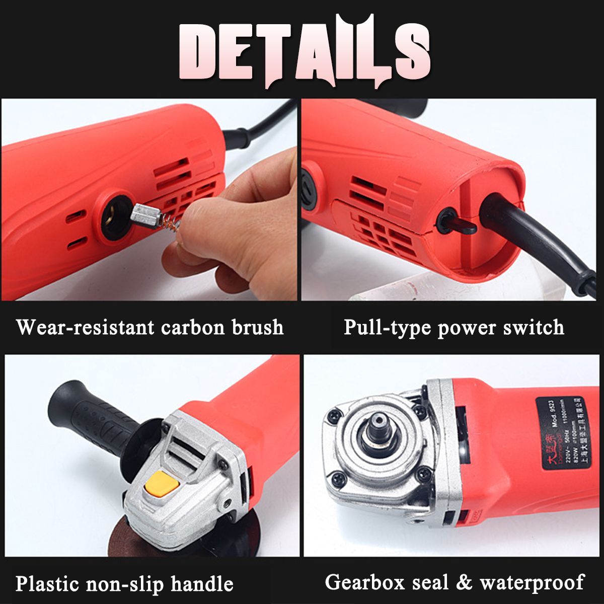 220V-1000W-10000RPM-Electric-Angle-Grinder-with-12-inch-Chain-Saw-Chainsaw-Bracket-Set-1437264