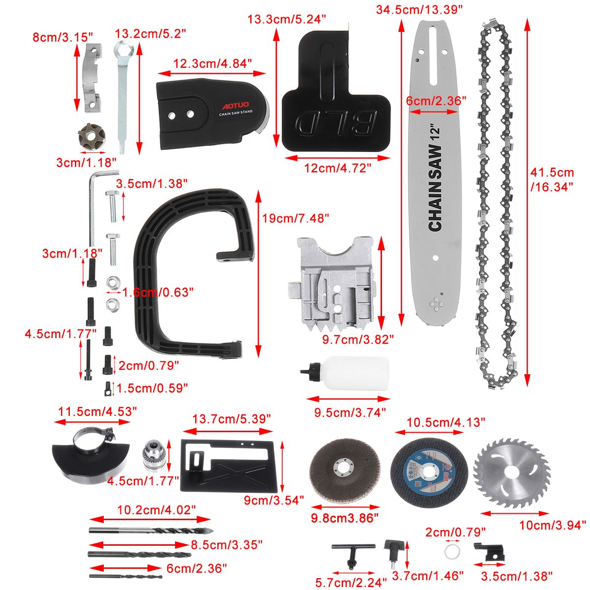 220V-1000W-10000RPM-Electric-Angle-Grinder-with-12-inch-Chain-Saw-Chainsaw-Bracket-Set-1437264