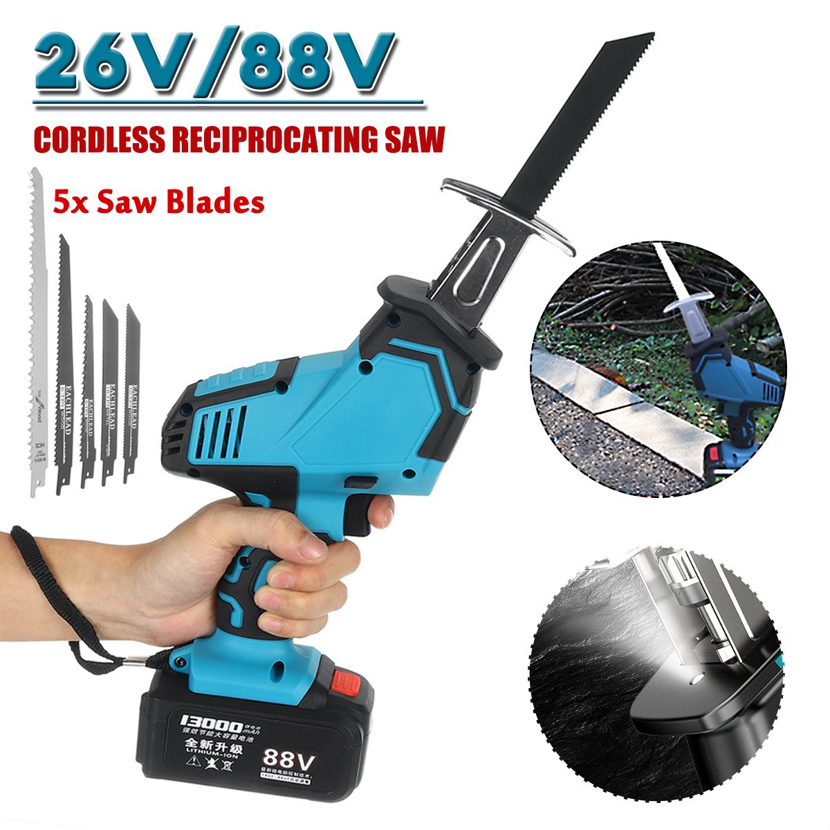 26V88V-6000mAh13000mAh-Cordless-Reciprocating-Saw-Electric-Lithium-Sabre-Saw-with-5-Saw-Blades-1585004