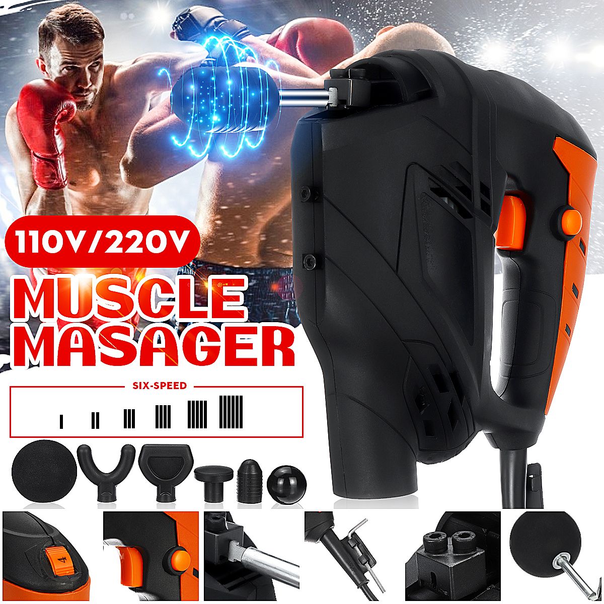 3000-RMin-6-Speed-2cm-Stroke-Percussion-Massager-Handheld-Deep-Muscle-Relief-Massager-W-6-Tips-1627502