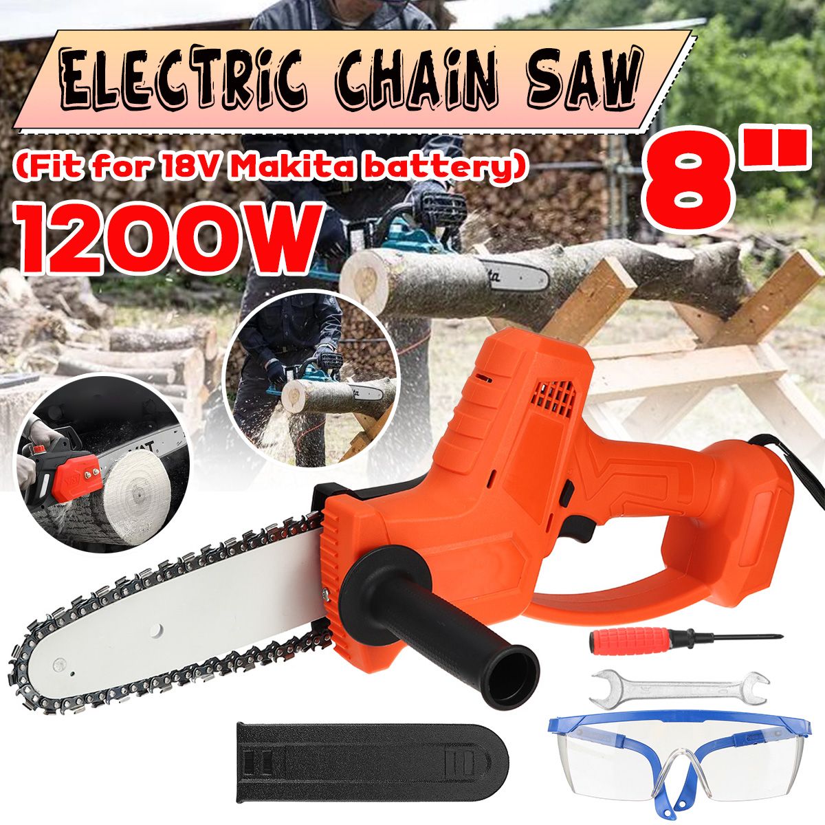 8-Inch-Cordless-Electric-Chain-Saw-Multifunctional-Wood-Cutting-Tool-For-Makita-18V-Battery-1751298