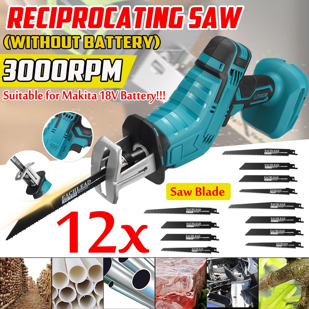 Cordless-Handheld-Electric-Reciprocating-Saw-Saber-Saw-W-12X-Blades-For-Makita-18V-Battery-1723641