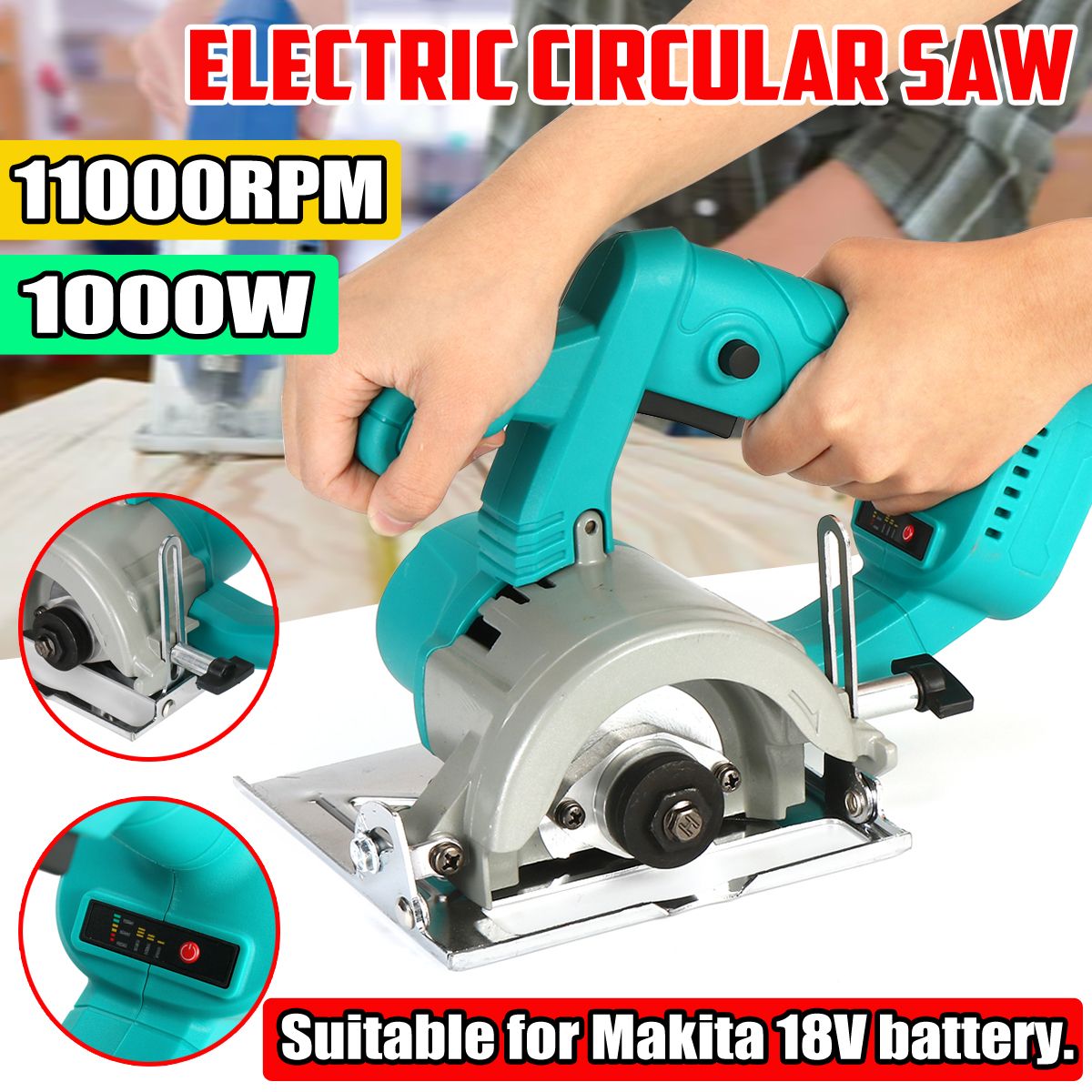 Electric-Circular-Saw-Handle-Power-Tool-11000rpm-For-Makita-18v-Battery-1698652