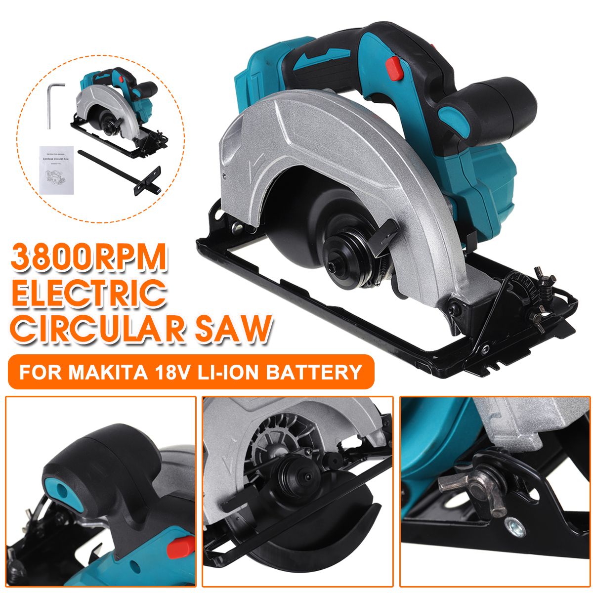 Electric-Circular-Saw-Handle-Power-Tools-3800RPM-For-Makita-18V-Battery-1694998