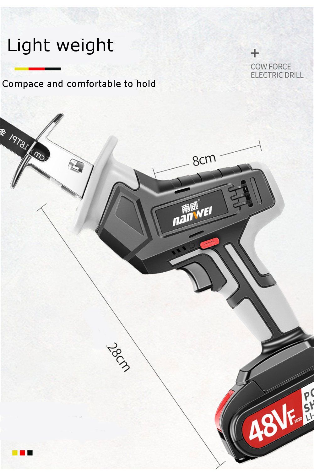 Nanwei-21V-15mm-Cordless-Electric-Reciprocating-Saw-Variable-Speed-Electric-Saw-With-2-Saw-Blades-2--1725063