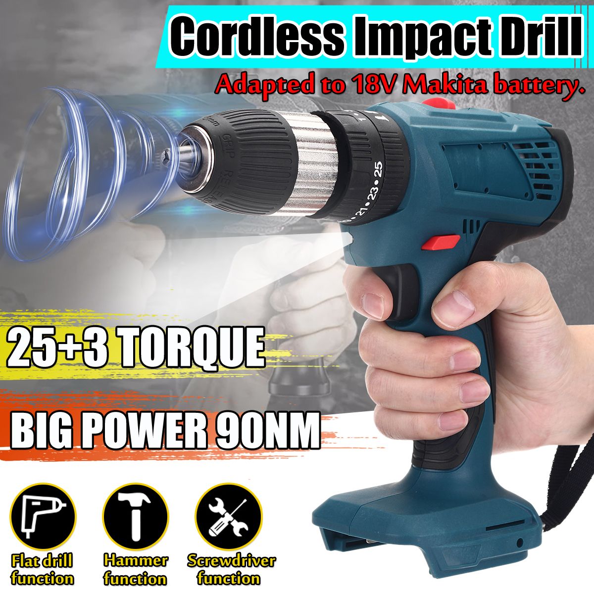 13mm-2-Speed-3-In-1-Cordless-Electric-Drill-Driver-Impact-Hammer-Drill-Screwdriver-Adapted-To-Matita-1653658