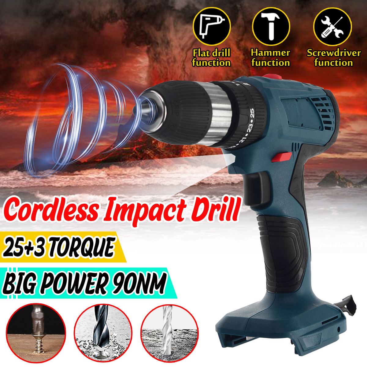 13mm-2-Speed-3-In-1-Cordless-Electric-Drill-Driver-Impact-Hammer-Drill-Screwdriver-Adapted-To-Matita-1653658