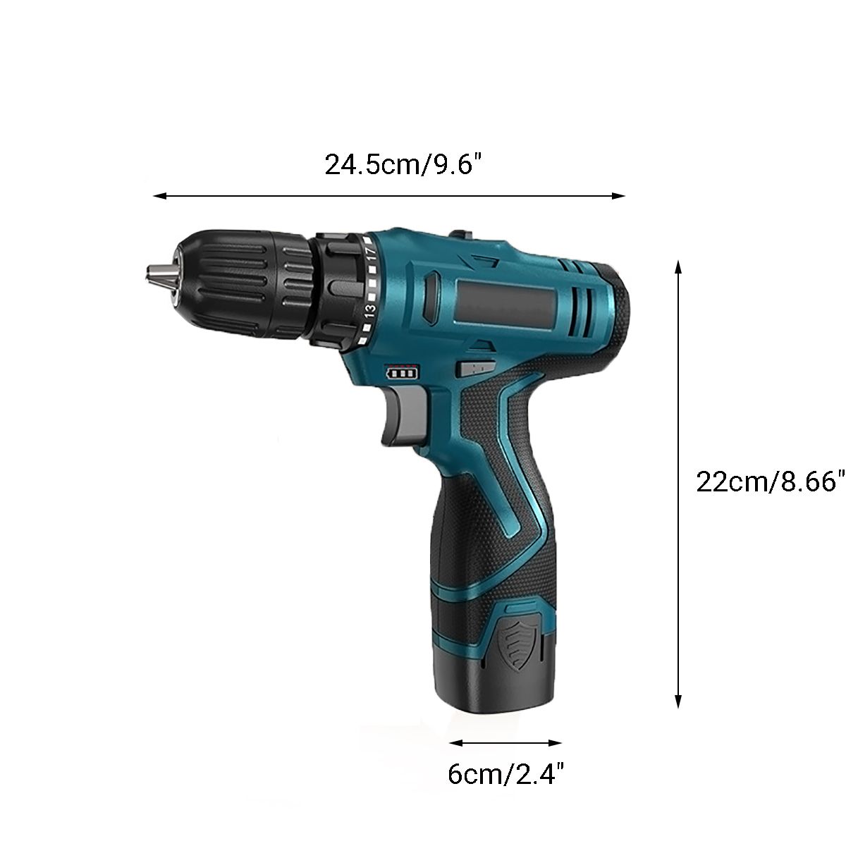 168V-38quot-Impact-Drill-1350rpm-2-Speeds-LED-Cordless-Drill-Driver-Kit-w-Li-Ion-Battery-amp-Charger-1762901