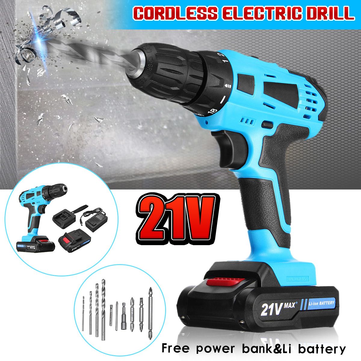 21V12V-1350RPM-Electric-Drill-Power-Screwdriver-Lithium-Batteries-Chargeable-Repair-Tools-Kit-1399408