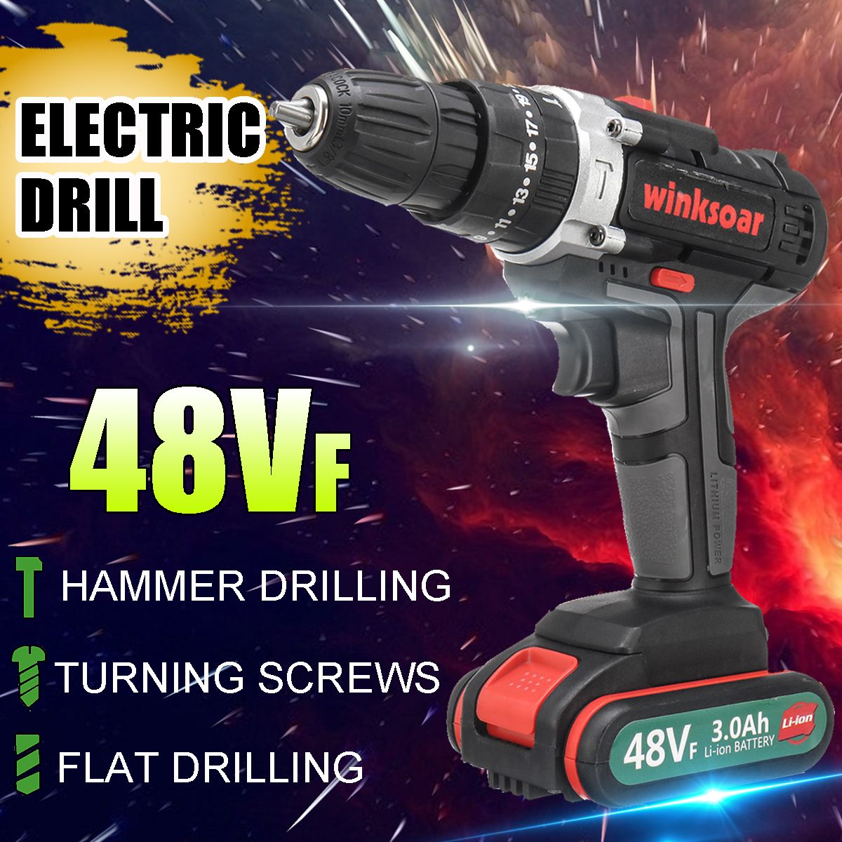 48VF-30Ah-Cordless-Power-Drills-Rechargable-Electric-Drill--251-Torque-Drilling-Power-Tool-1474524