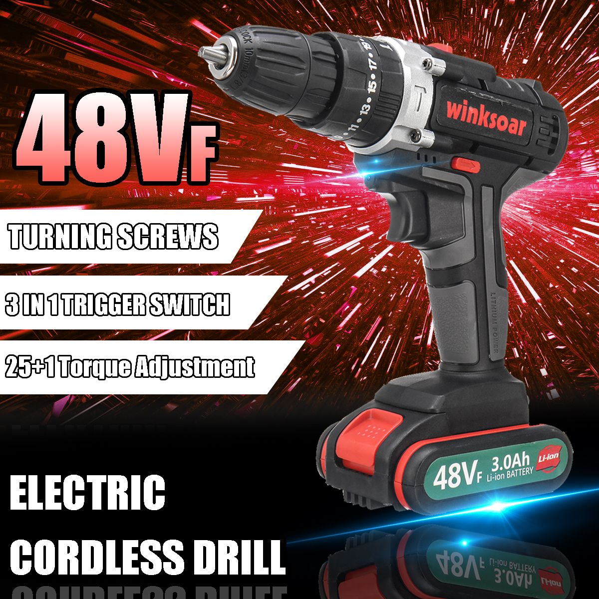 48VF-30Ah-Cordless-Power-Drills-Rechargable-Electric-Drill--251-Torque-Drilling-Power-Tool-1474524