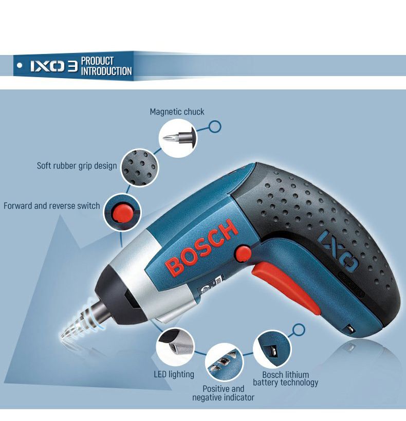 BOSCH-IXO-3-Electric-Lithium-Screwdriver-DC36V-Multi-function-Rechargeable-Mini-Power-Tool-With-10Pc-1757550