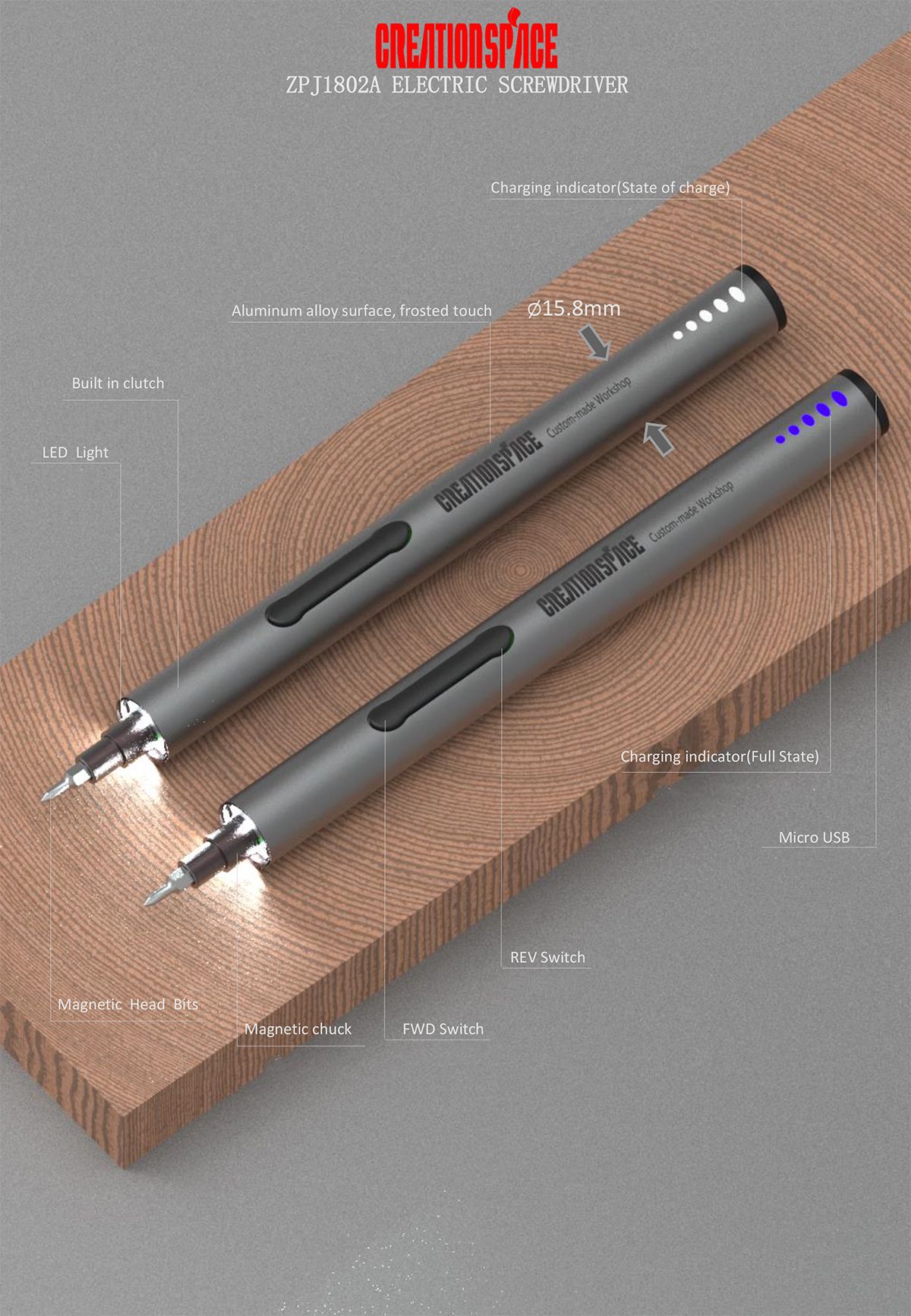 DC-37V-Electric-Screwdriver-Cordless-Lithium-ion-Charge-LED-Power-Screwdriver-20X-S2-Bits-1712021