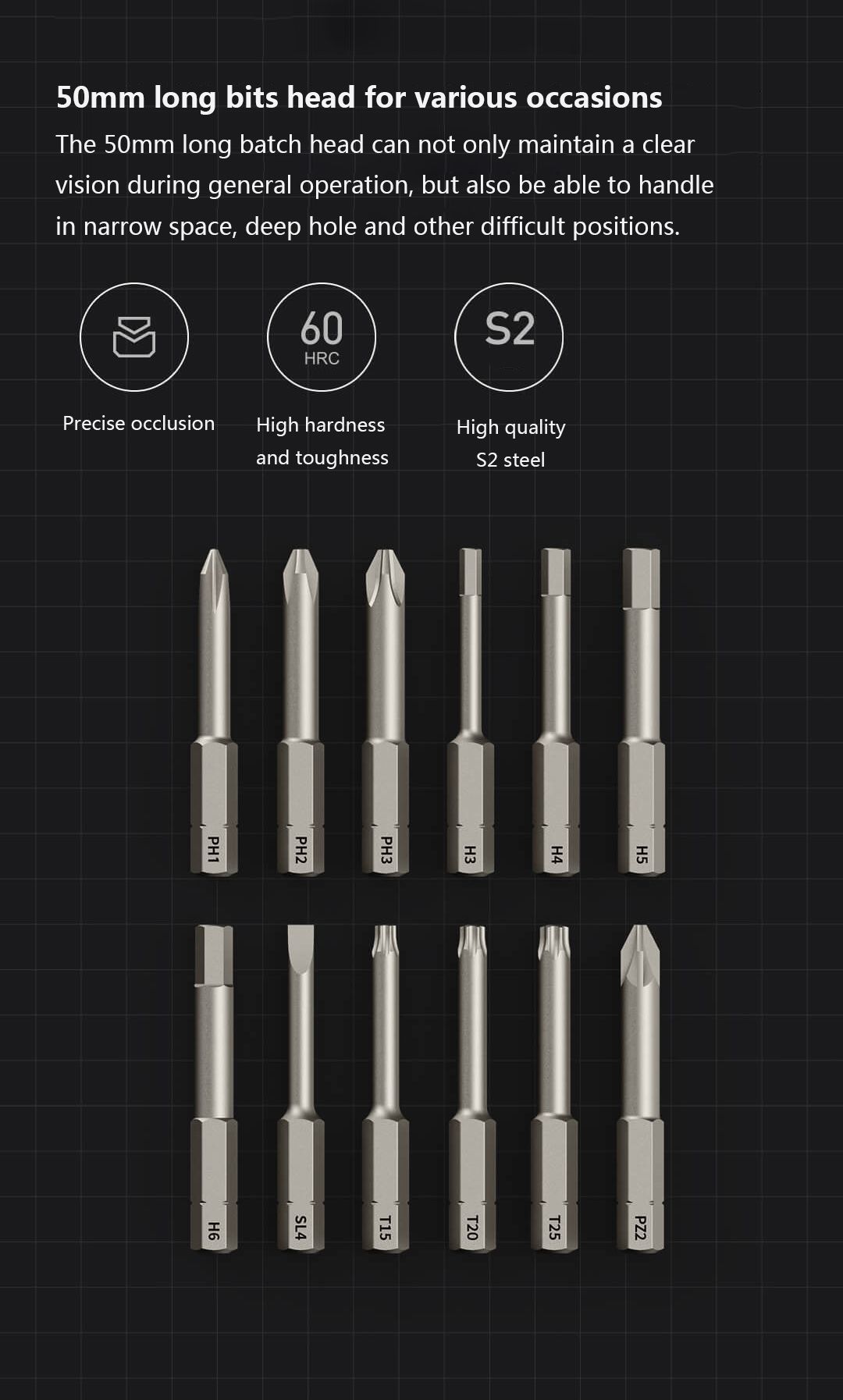 HOTO-1500mAh-Electric-Screwdriver-Portable-Rechargeable-Integrated-Screw-Driver-W-12Pcs-50mm-S2-Scre-1726389